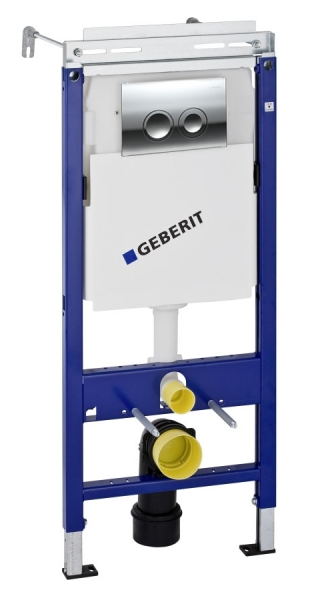 Изображение товара Инсталляция Geberit Duofix Delta Платтенбау UP100 для унитаза с клавишей, хром