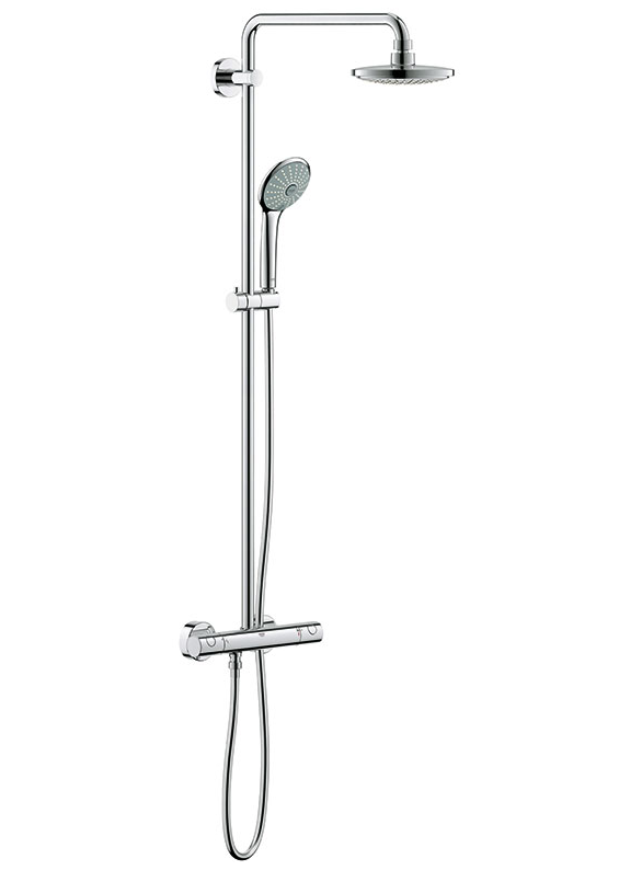 Изображение товара Душевая система Grohe Euphoria 27296000 с термостатом и аквадиммером Изображение товара Душевая система Grohe Euphoria 27296000 с термостатом и аквадиммером
