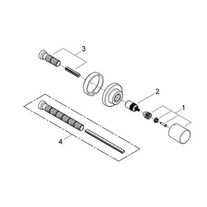 Изображение товара Запорный вентиль Grohe Grohtherm 3000 Cosmopoliten 19470000 (наружняя часть), хром