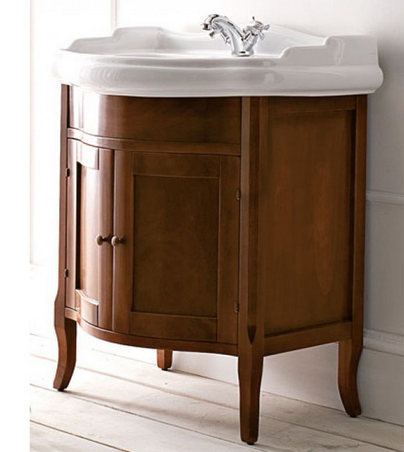 Изображение товара Тумба под раковину Kerasan Retro 734940 65 см напольная орех Италия