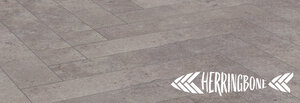 Изображение товара Laminat Pesaro Cement 4739 Herringbone - серый камень, 8 мм