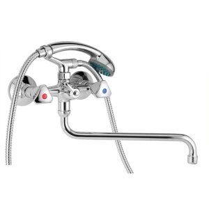 Изображение товара Смеситель для ванны Mofem Metal 604 KRCER с поворотным изливом и жесткой подводкой