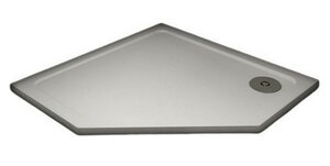 Изображение товара Душевой поддон Veconi Tezeo TZ12-90T-01-19C3 stone, 90 х 90 см, пятиугольный, белый глянцевый