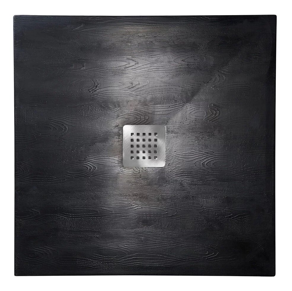 Изображение товара Душевой поддон Veconi Tezeo stone 90x90 см квадратный черный искусственный камень