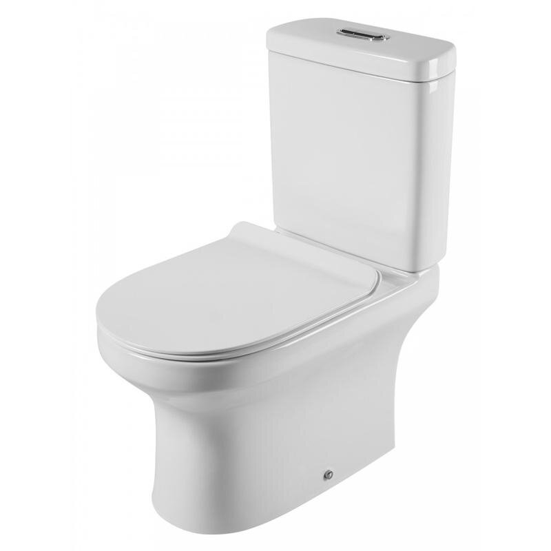 Изображение товара Напольный безободковый унитаз Agger крышка микролифт, белый, AT04000