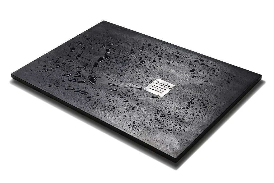 Изображение товара Душевой поддон Veconi Tezeo TZW21B-108-R1 stone, 100 х 80 см, прямоугольный, черный