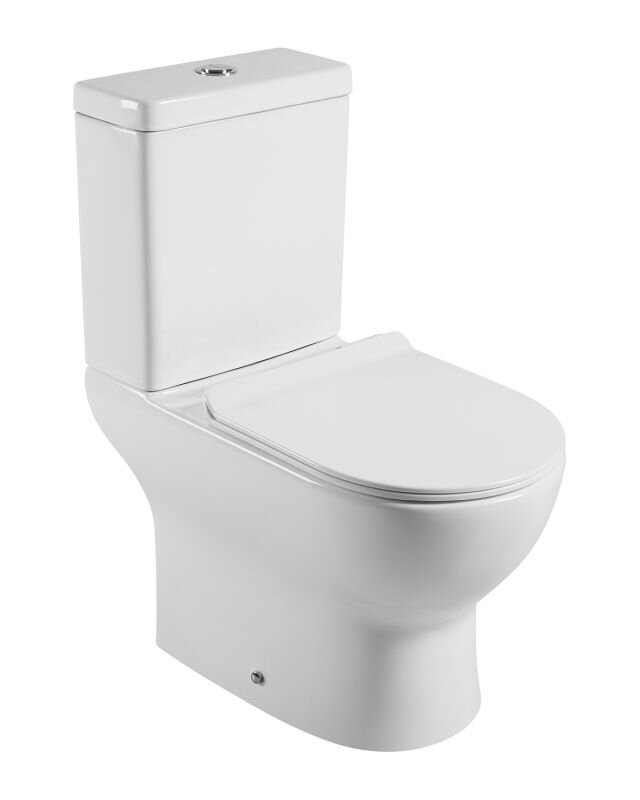 Изображение товара Напольный безободковый унитаз Agger с крышкой микролифт белый модель AT03000
