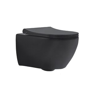 Изображение товара Унитаз подвесной безободковый BeWash Bogen 88303270, крышка-сиденье с микролифтом, черный матовый Изображение товара Унитаз подвесной безободковый BeWash Bogen 88303270, крышка-сиденье с микролифтом, черный матовый