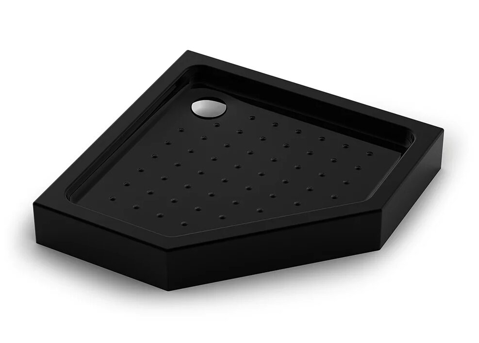 Изображение товара Душевой поддон Veconi Tezeo TZ53B-100-C5 100x100 см пятиугольный черный акрил