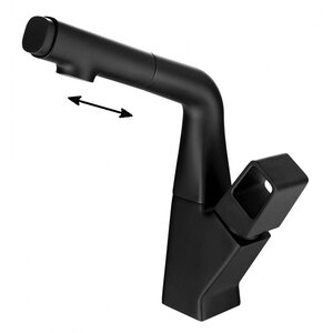 Изображение товара Смеситель Lemark Soul LM6008BL для кухонной мойки, с вытяжным изливом, черный