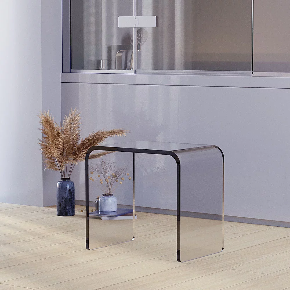 Изображение товара Табурет для ванной комнаты Veconi ST-1 прозрачный акрил напольный 42.5x28x39 см