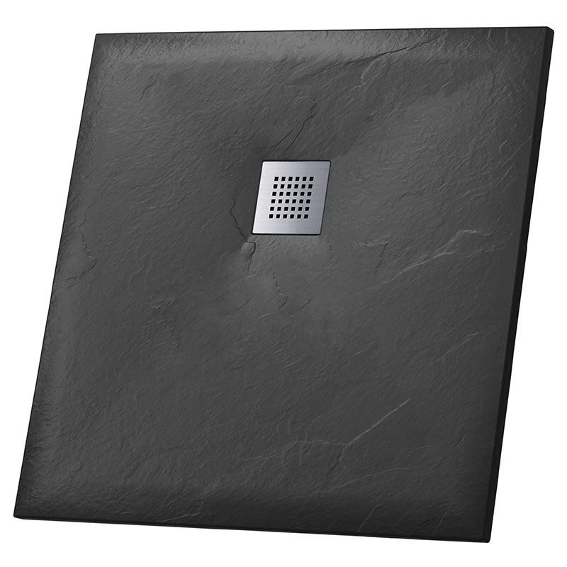 Изображение товара Поддон для душа Grossman Strong 100x100 см квадратный графит антиврезной массажный