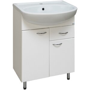 Изображение товара Тумба под раковину Runo Уют 60, 1 ящик, белая, 00000000501