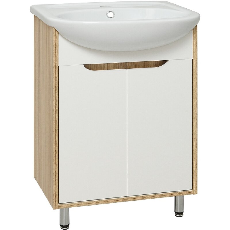 Изображение товара Тумба под раковину Runo Эко 60 белый/лиственница