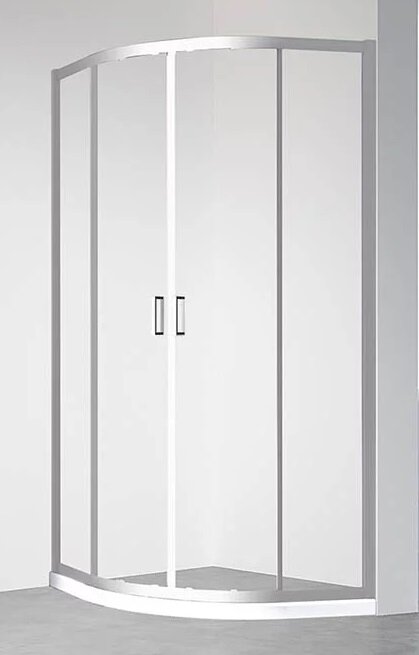 Изображение товара Душевой уголок Veconi Rovigo 80x80 см раздвижная дверь прозрачное стекло хром профиль