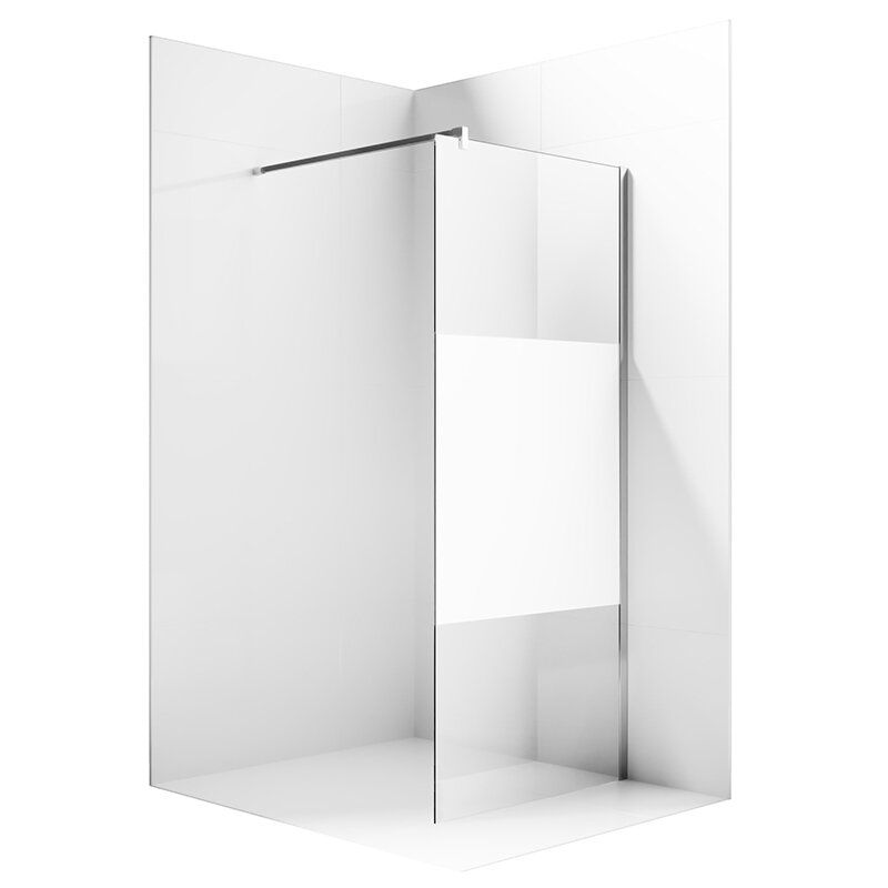 Изображение товара Душевая стенка Ambassador Walk-in 110x200 см с прозрачным стеклом и хромовым профилем