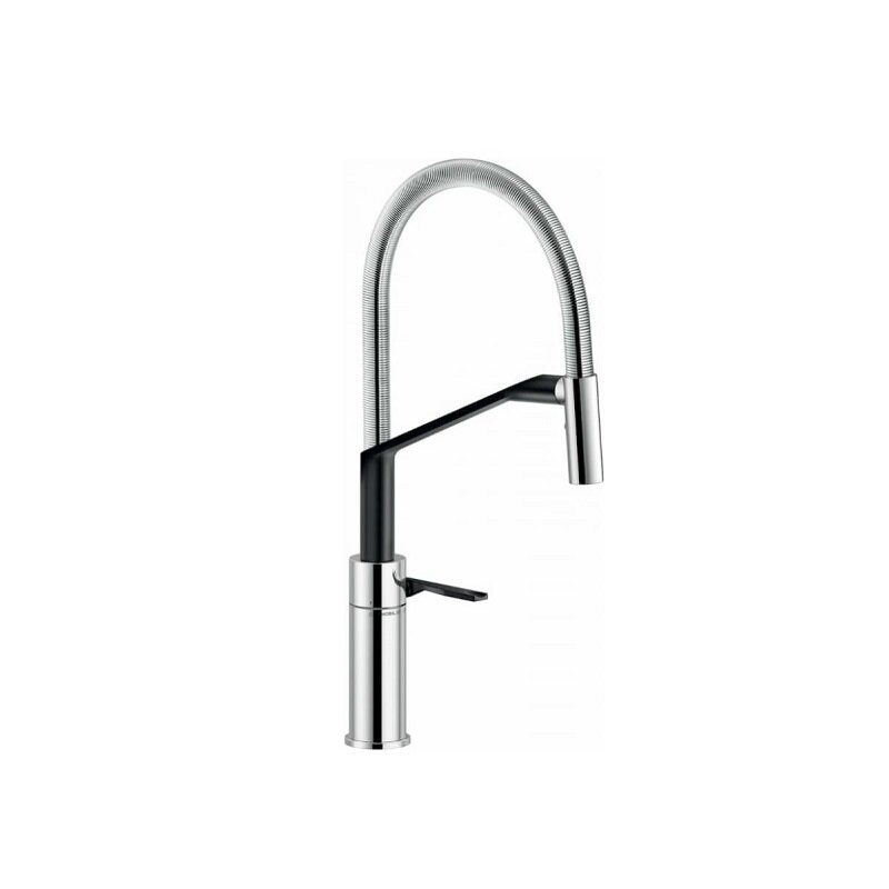 Изображение товара Современный круглый кухонный смеситель Nobili Heron HR125300CB с поворотным изливом и хромированной