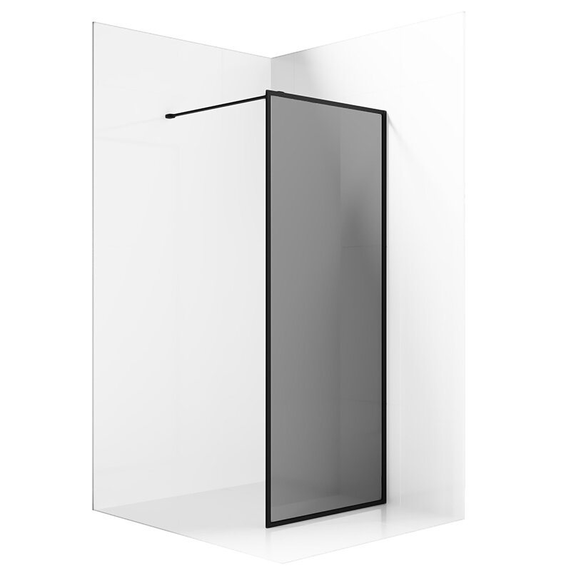 Изображение товара Душевая стенка Ambassador Walk-in, 120 х 200 см, стекло тонированное, профиль черный, 15032216