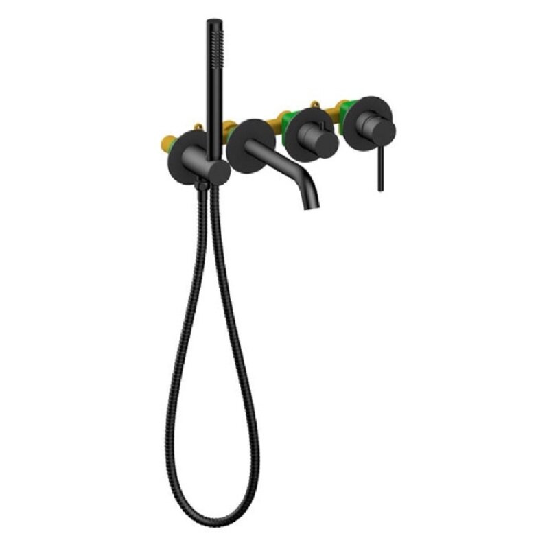 Изображение товара Смеситель для ванны с душем Timo Saona 2314/03YSM, цвет черный матовый