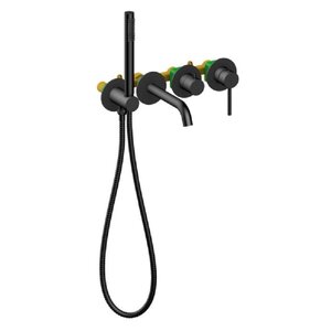 Изображение товара Смеситель для ванны с душем Timo Saona 2314/03YSM, цвет черный матовый