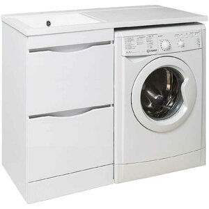 Изображение товара Тумба под раковину Runo Орион 45 для ванной комнаты с ящиками и возможностью установки стиральной м