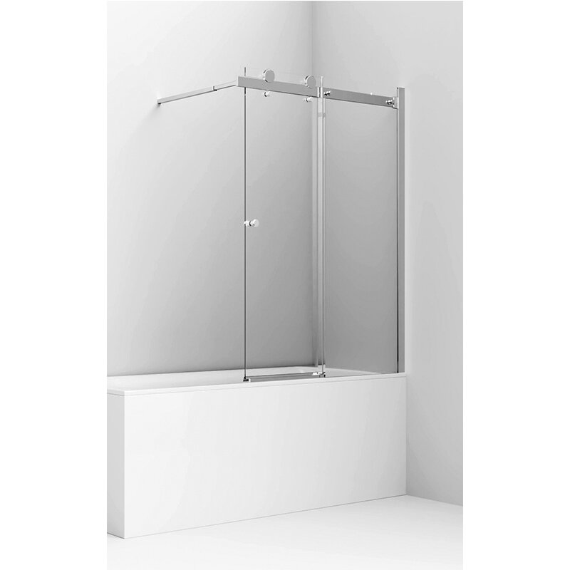 Изображение товара Душевая шторка на ванну Ambassador Bath Screens, 110 х 140 см, стекло прозрачное, профиль хром, 16041115