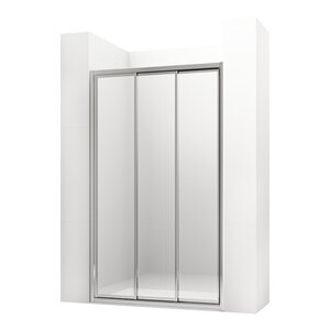 Изображение товара Душевая дверь в нишу Ambassador Forsa, 130 х 195 см, профиль хром, стекло прозрачное, 17021104NX