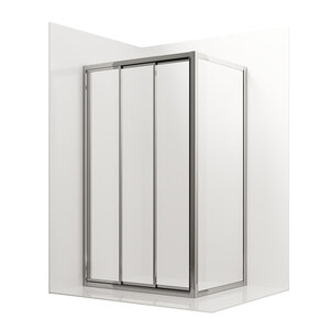 Изображение товара Душевой уголок Ambassador Forsa 130x80x195 см с прозрачным стеклом и хром профилем