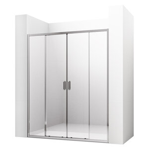 Изображение товара Душевая дверь в нишу Ambassador Forsa, 120 х 200 см, профиль хром, стекло прозрачное, 17021107AX