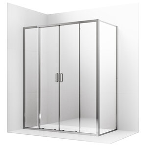 Изображение товара Душевой уголок Ambassador Forsa 140x70 см с раздвижной дверью и прозрачным стеклом