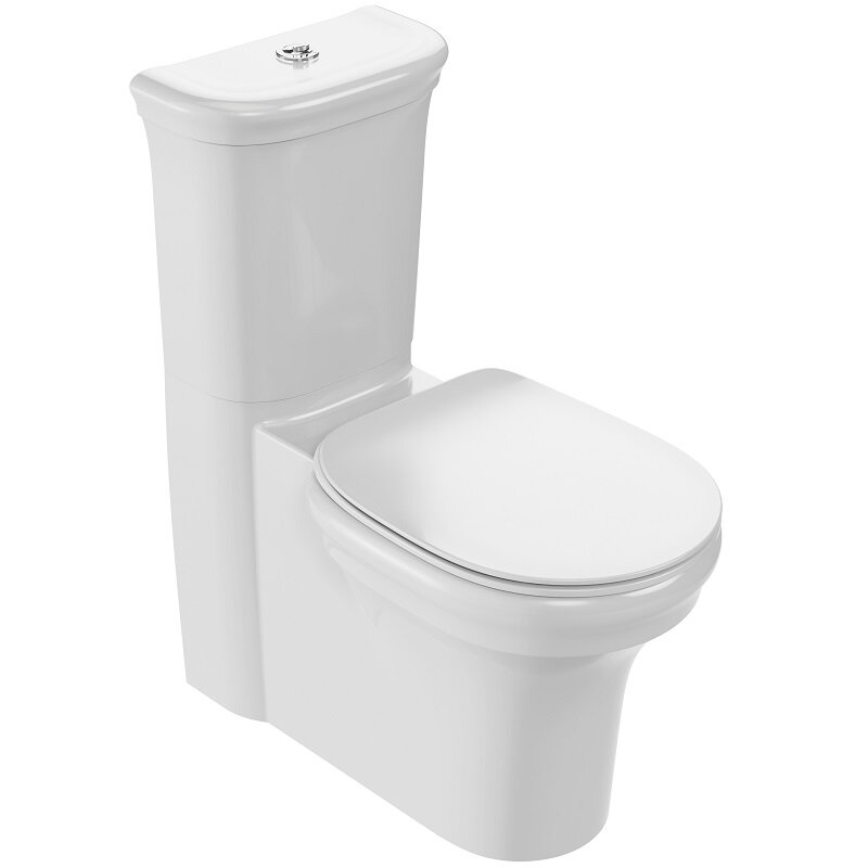 Изображение товара Напольный безободковый унитаз Jacob Delafon Cleo 1889 с быстросъемным сиденьем и системой двойного 