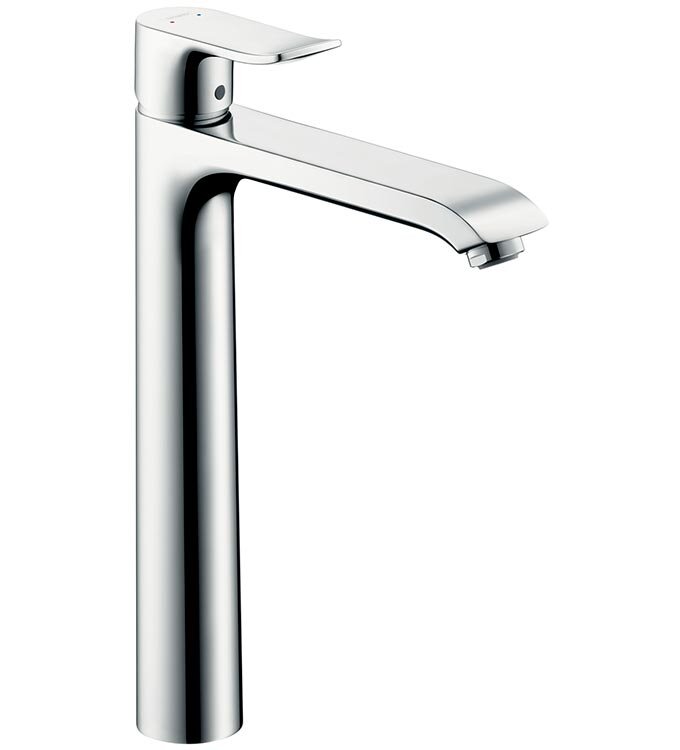 Изображение товара Смеситель для раковины Hansgrohe Metris, 31082000, с донным клапаном, высокий, хром