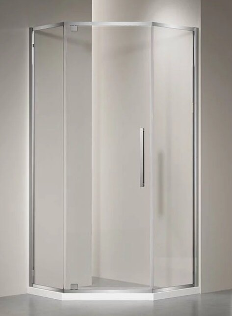 Изображение товара Душевой уголок Veconi Rovigo 90x90 см распашная дверь стекло хром Италия