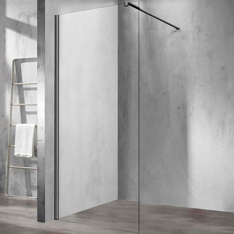 Изображение товара Душевая стенка Vincea Walk-In 90 см стекло прозрачное профиль воронёная сталь gunmetal