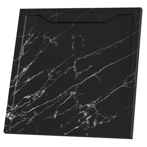Изображение товара Душевой поддон RGW STE MB, 90 x 90 см, квадратный, из искусственного камня, цвет черный мрамор, 52341099-14