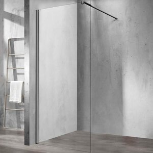 Изображение товара Душевая стенка Vincea Walk-In 120 см со свободным входом, стекло прозрачное, профиль воронёная сталь, gunmetal, VSW-1H120CLGM Изображение товара Душевая стенка Vincea Walk-In 120 см со свободным входом, стекло прозрачное, профиль воронёная сталь, gunmetal, VSW-1H120CLGM