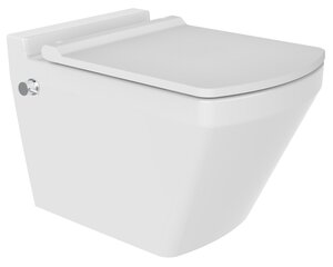 Изображение товара Подвесной безободковый унитаз Bien Neptun NPKA052N1VE0W5000, со встроенным смесителем, с функцией биде, крышка микролифт, белый