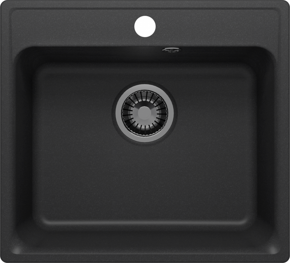 Изображение товара Кухонная мойка из искусственного камня Polygran QuartzBond BOND-530, 53 см, черная