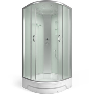 Изображение товара Душевая кабина Erlit Comfort 90 x 90 см, четверть круга, стекло матовое, профиль хром, ER350926-C3-RUS