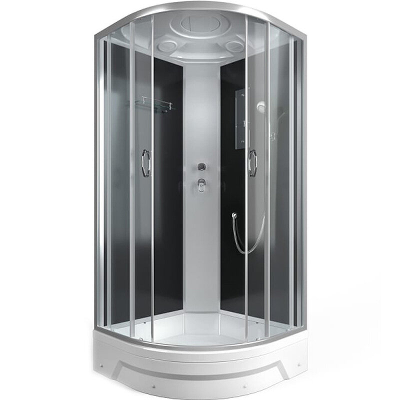 Изображение товара Душевая кабина Erlit Comfort 90 x 90 см, четверть круга, стекло тонированное, профиль хром, ER350926-C4-RUS