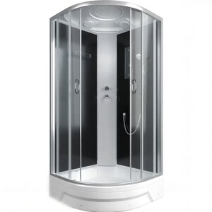 Изображение товара Душевая кабина Erlit Comfort 90 x 90 см, четверть круга, стекло тонированное, профиль хром, ER350926-C4-RUS