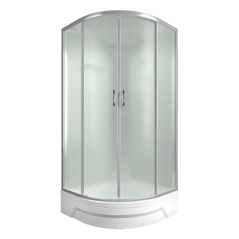 Изображение товара Душевая кабина Erlit Comfort 100x100 см четверть круга матовое стекло хром профиль