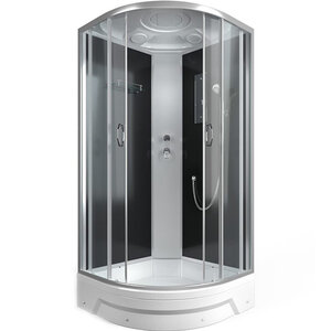 Изображение товара Душевая кабина Erlit Comfort 100 x 100 см, четверть круга, стекло тонированное, профиль хром, ER351026-C4-RUS