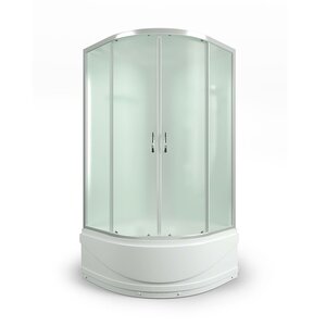 Изображение товара Душевая кабина Erlit Comfort 100 x 100 см, четверть круга, стекло матовое, профиль хром, ER3510TP-C3-RUS