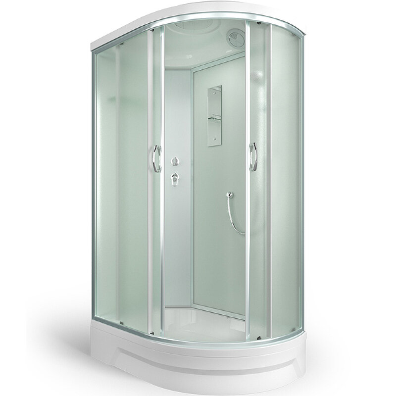 Изображение товара Душевая кабина Erlit Comfort 120x80 асимметричная правая матовое стекло хром профиль