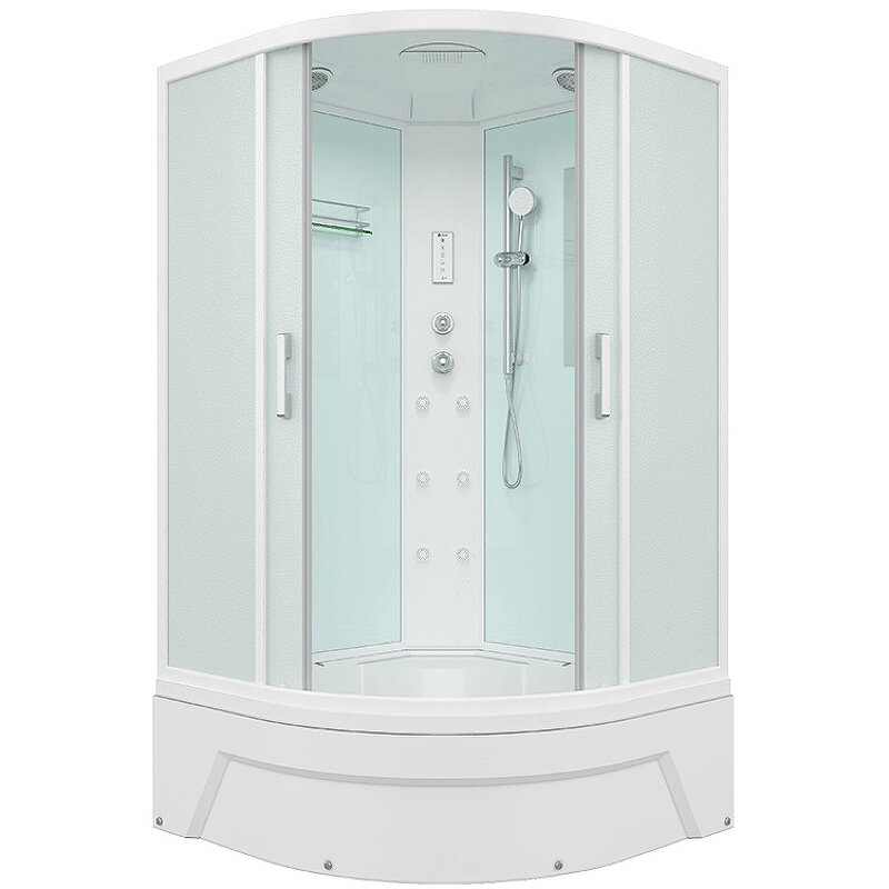 Изображение товара Душевой бокс Erlit Comfort 120x120 см четверть круга гидромассаж матовое стекло