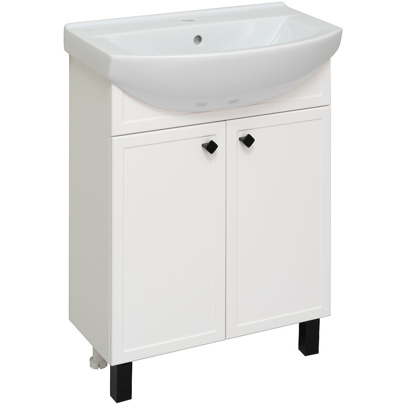 Изображение товара Тумба под раковину Runo Римини 65 белая напольная мебель для ванной