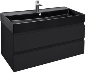 Изображение товара Тумба под раковину Jacob Delafon Madeleine, 100 см, черная матовая, EB1318-J53