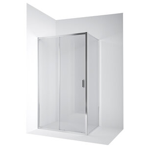 Изображение товара Душевой уголок Ambassador Forsa 130x80x200 см с хромированным профилем и прозрачным стеклом