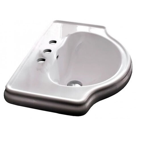 Изображение товара Раковина встраиваемая Kerasan Retro 62 см с тремя отверстиями и переливом